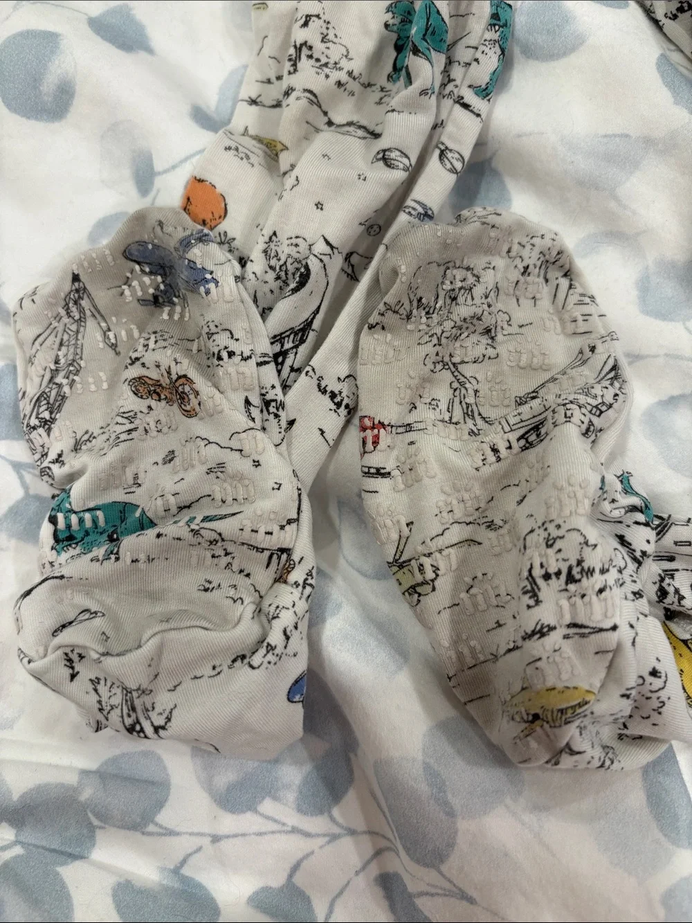 MagneticMe 18-24month bamboo dinosaur truck footie pajama set